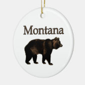 Montana-Grizzlybär Keramik Ornament (Links)