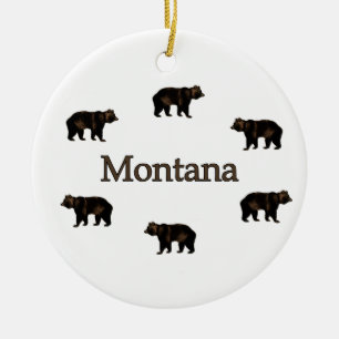 Montana-Grizzlybären Keramikornament