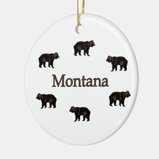 Montana-Grizzlybären Keramikornament (Links)