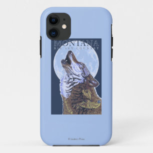 Montana -- Großer Himmel CountryHowling Wolf Case-Mate iPhone Hülle