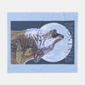 Montana -- Großer Himmel CountryHowling Wolf Fleecedecke (Vorderseite (Horizontal))