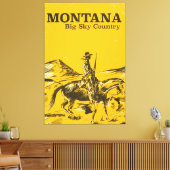 Montana Grosses Himmelreich Vintage Reiseplakat Leinwanddruck (Insitu (Wohnzimmer))