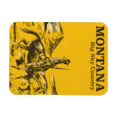 Montana Grosses Himmelreich Vintage Reiseplakat Magnet (Horizontal)