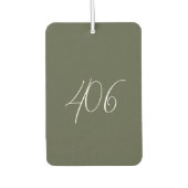 Montana Grün mit Weißraum Code Air Freshener Autolufterfrischer (Vorderseite)