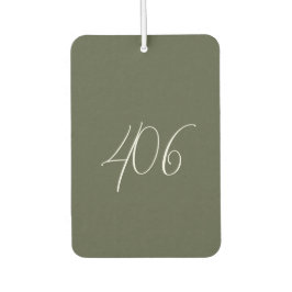 Montana Grün mit Weißraum Code Air Freshener Autolufterfrischer