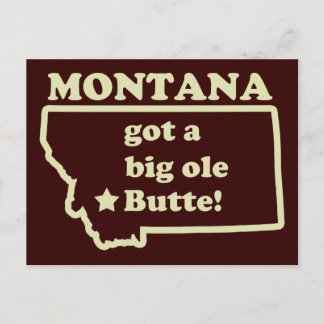 Montana hat einen großen alten Butte Postkarte