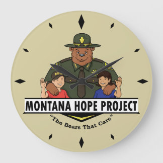 Montana-Hoffnungs-Projektuhr (Tan) Große Wanduhr