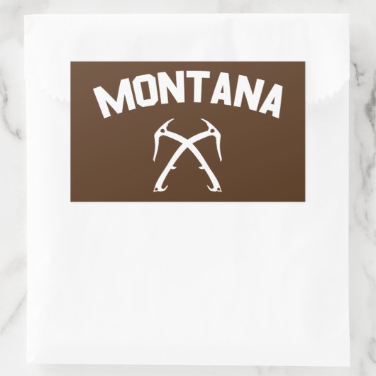 Montana Ice Rechteckiger Aufkleber (Tasche)