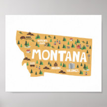 Montana Icon Sehenswürdigkeit Karte