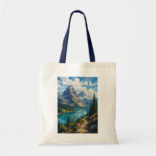 Montana Illustrations Reise Kunst Vintage Tragetasche