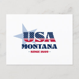 Montana in roter, weißer und blauer Postkarte