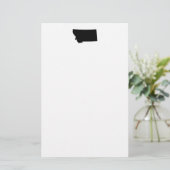 Montana in Schwarz und Weiß Briefpapier (Stehend Vorderseite)
