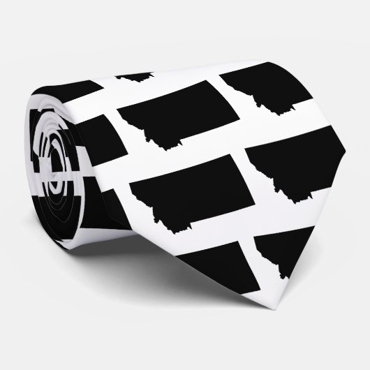 Montana in Schwarz und Weiß Krawatte (Gerollt)