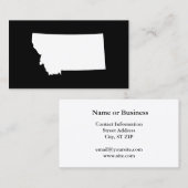 Montana in Weiß und Schwarz Visitenkarte (Vorne/Hinten)