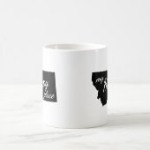 Montana ist mein glückliches Platz-Schwarzes u. Kaffeetasse (Mittel)