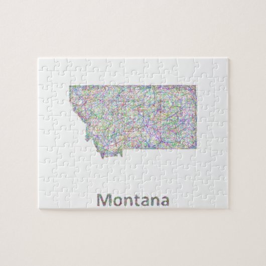 Montana-Karte Puzzle (Horizontal)