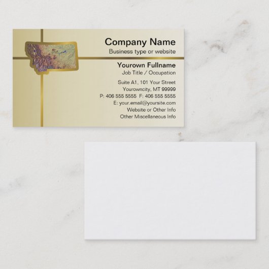 Montana-Karten-Visitenkarte Visitenkarte (Vorne/Hinten)