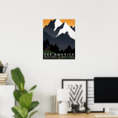 Montana Landschaft Kunst, Dichtung und Musik Vinta Poster (Heimbüro)