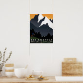 Montana Landschaft Kunst, Dichtung und Musik Vinta Poster (Küche)
