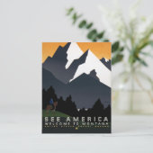 Montana Landschaft Kunst, Dichtung und Musik Vinta Postkarte (Stehend Vorderseite)