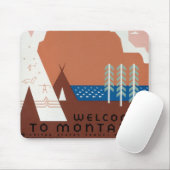 Montana Landschaft Kunst Vintage Fotos Alte Ästhet Mousepad (Mit Mouse)