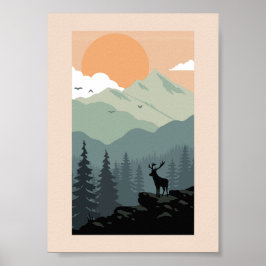 Montana Landschaft Kunst Vintage Fotos Alte Ästhet Poster