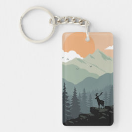 Montana Landschaft Kunst Vintage Fotos Alte Ästhet Schlüsselanhänger