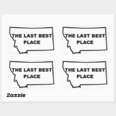 Montana Letzter Bester Platz Rechteckiger Aufkleber (Blatt)