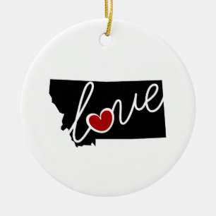 Montana-Liebe!  Geschenke für M.Ü.-Liebhaber Keramik Ornament