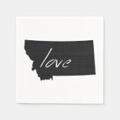 Montana Liebe Paper Party Napkins Serviette (Vorderseite)