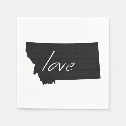 Montana Liebe Paper Party Napkins Serviette (Vorderseite)
