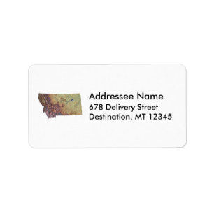 Montana Map Address Label Adressaufkleber