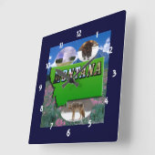 Montana Map, Picture Text und Sites Uhr (Winkel)