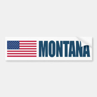 Montana mit US-Flagge Autoaufkleber