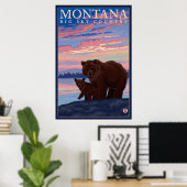 Montana - Momma Bear and Cube Poster (Heimbüro)