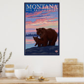 Montana - Momma Bear and Cube Poster (Küche)