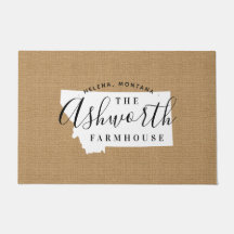 Montana Monogram Staat Doormat