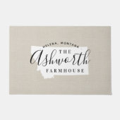 Montana Monogram Staat Doormat Fußmatte (Vorderseite)