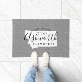 Montana Monogram Staat Doormat Fußmatte