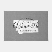 Montana Monogram Staat Doormat Fußmatte (Vorderseite)