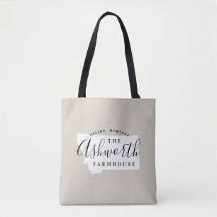 Montana Monogram Staat Tote Bag Tasche
