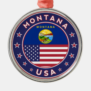 Montana, Montana phone case, Montana sticker, Ornament Aus Metall