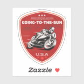 Montana-Motorradausflug auf der Straße von Going-t Aufkleber (Blatt)