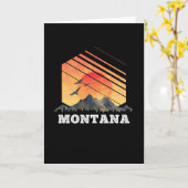 Montana Mountain Sunset USA Gift Karte (Gelbe Blume)
