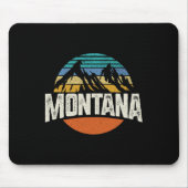 Montana Mountains Retro Design Hiking Mt Mousepad (Vorne)
