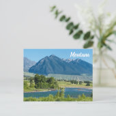 Montana Mountains River Travel Souvenir Postkarte (Stehend Vorderseite)