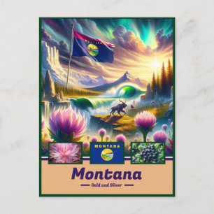 Montana Mystique Landschaftliche Schatzsuchen Postkarte