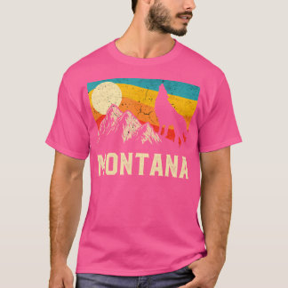 Montana Nature Wilder Wolf Retro T-Shirt