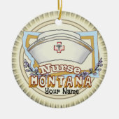 Montana Nurse Keramik Ornament (Vorne)