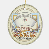 Montana Nurse Keramik Ornament (Links)